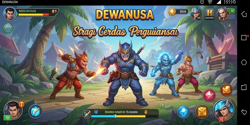 Tampilan gameplay menarik DEWANUSA dalam aksi strategi.