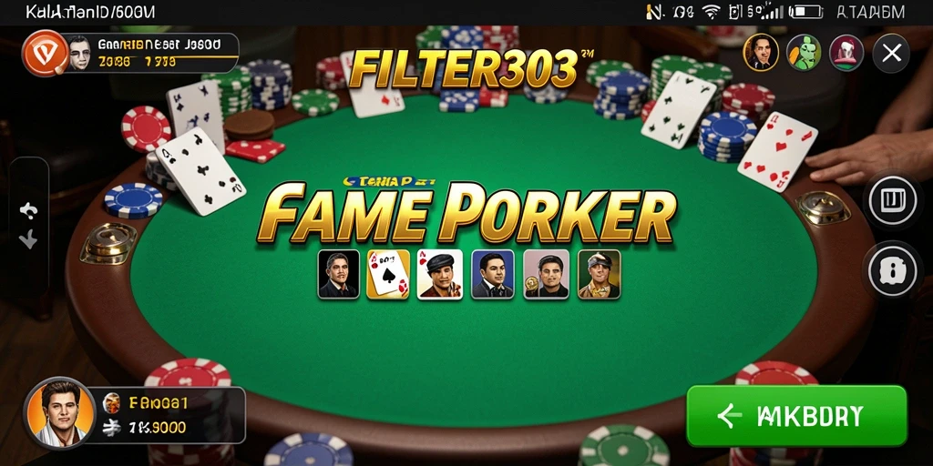 Screenshot menunjukkan situasi permainan poker yang mendebarkan.