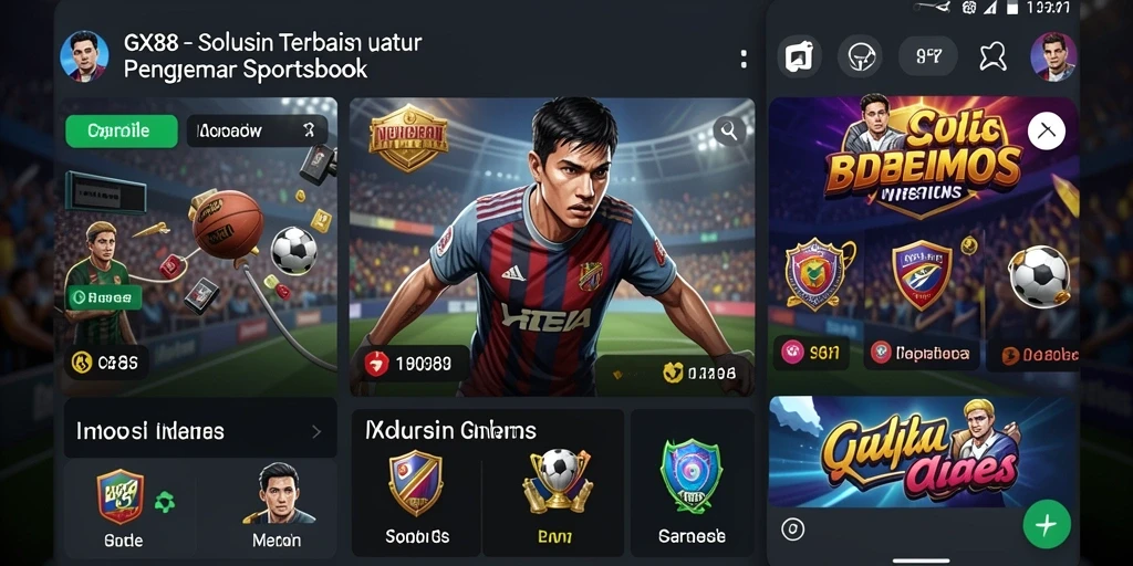 Tampilan antarmuka pengguna yang menarik dalam GX88 saat bertaruh di Sportsbook.