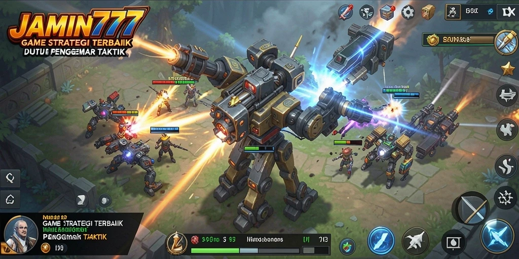 Screenshot utama JAMIN777 dengan gameplay strategi yang menegangkan.