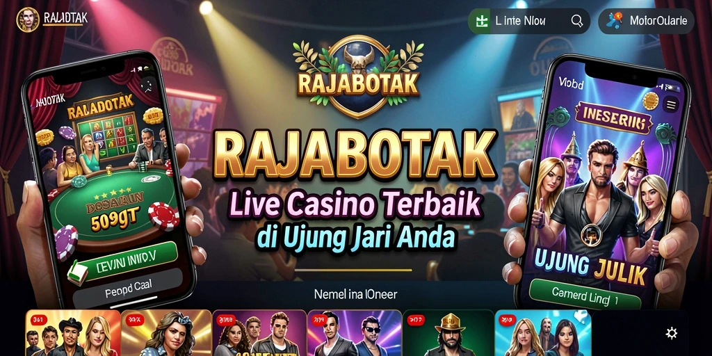 Screenshot gameplay Live Casino RAJABOTAK dengan dealer profesional.